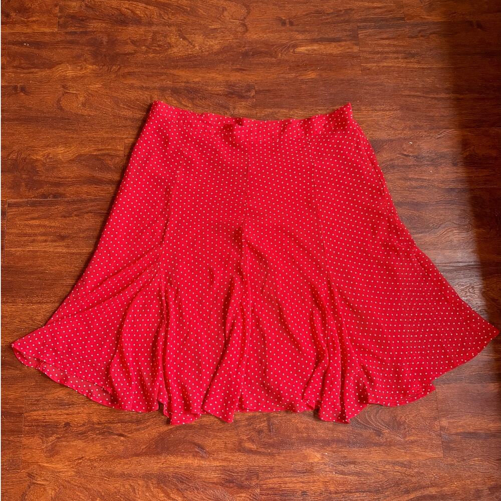 vintage y2k polka dot red midi skirt betty boop preppy pin up retro